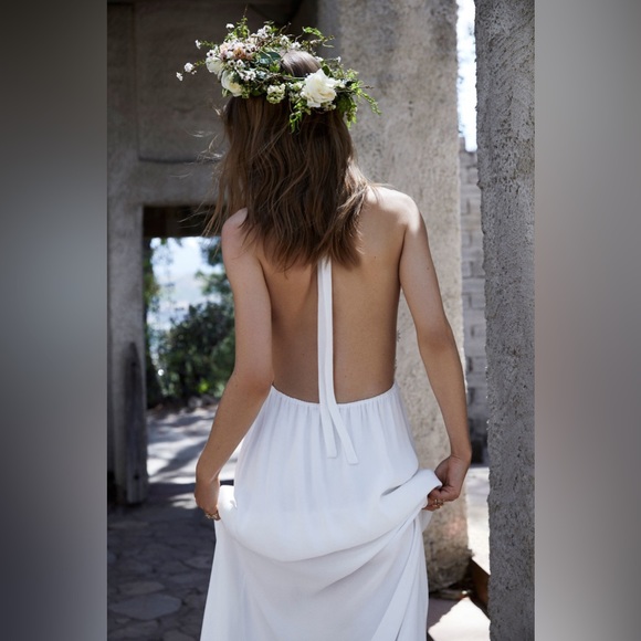 FOR LOVE & LEMONS BOHO MAXI FREE PEOPLE BRIDAL GOWN WEDDING DRESS STONE COLD FOX - Picture 7 of 16
